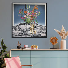 Indlæs billede til gallerivisning -From the ruins flowers grow- 83x83cm🔴